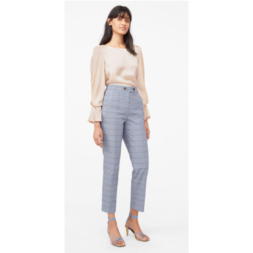 Rebecca Taylor TAILORED WINDOWPANE TWILL PANT Sz. 6